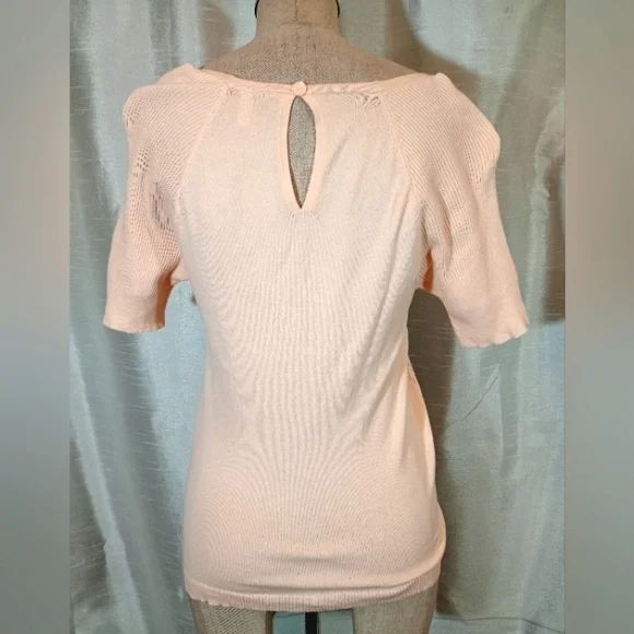 Victoria Secret Sweater, Women,Short sleeve light Orange, Round Neck,Knit/Ribbed - Picture 4 of 10
